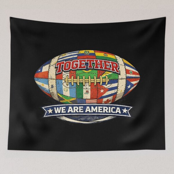 Item preview, Together We Are America Hispanic Heritage Month Latin American Flags Football Soccer designed and sold by Phil Ben.