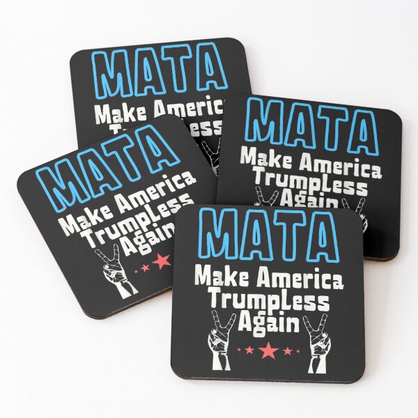 Item preview, MATA Make America Trumpless Again Blue Peace Sign Anti Trump Political Graphic designed and sold by Phil Ben.