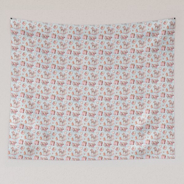 Item preview, Pink and Blue Nutcracker Christmas Pattern designed and sold by LouieVanille.