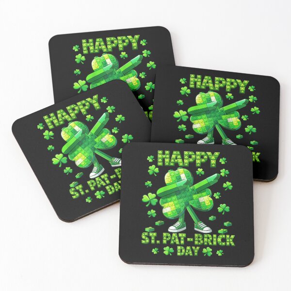 Item preview, Happy St Pat Brick Day Dabbing Shamrock Green Toy Blocks St Patricks Day designed and sold by Phil Ben.
