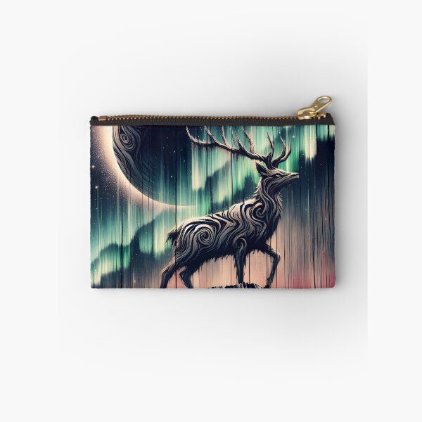 Item preview, Wood Texture Northern Lights Deer, Ai Generated Art   designed and sold by ACC .