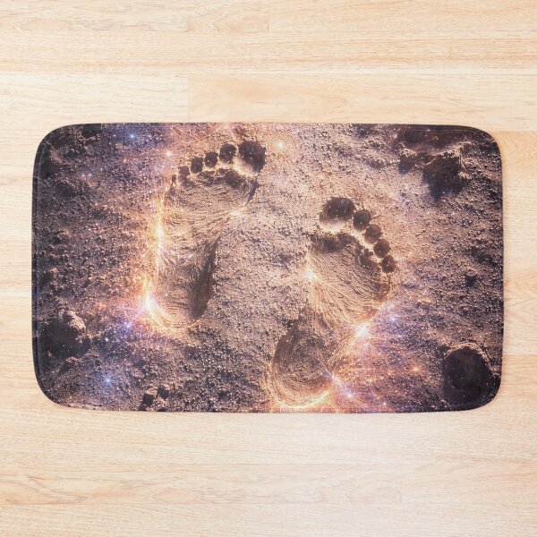 Item preview, Jesus Footprint on the Moon – Moon Aesthetic Celestial Space Art designed and sold by ImaginingNebulae.