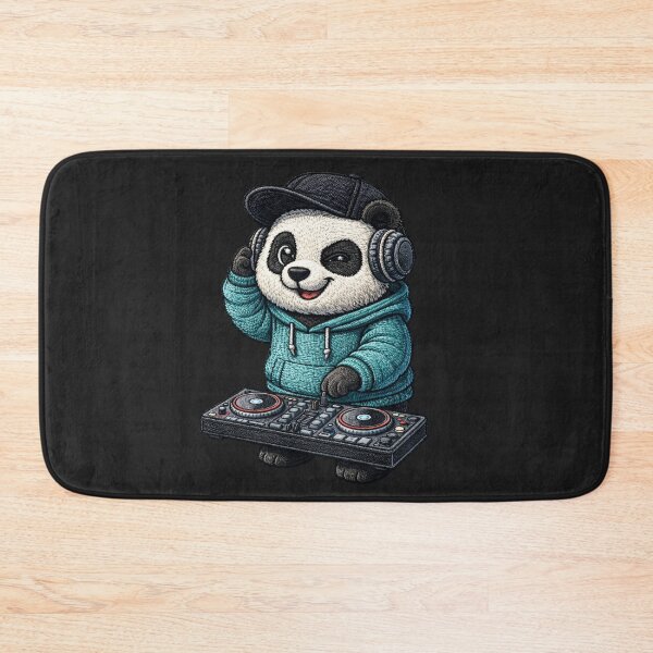 Item preview, DJ Panda – Embroidered Patch Style Street Music Animal Art designed and sold by ColorSplash123.