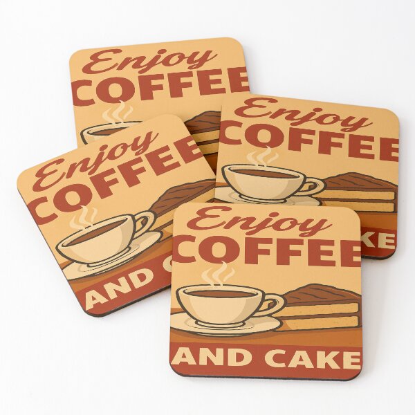 Item preview, Enjoy Coffee and Cake – Vintage 1950s Style Poster designed and sold by nigejohn.