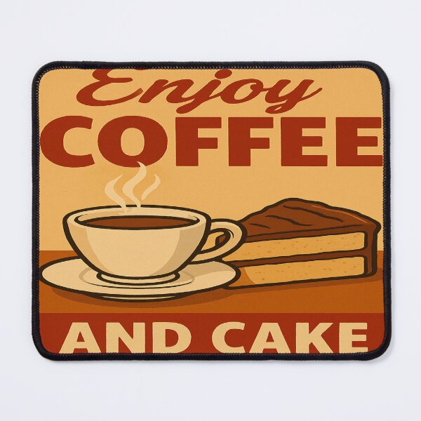 Item preview, Enjoy Coffee and Cake – Vintage 1950s Style Poster designed and sold by nigejohn.