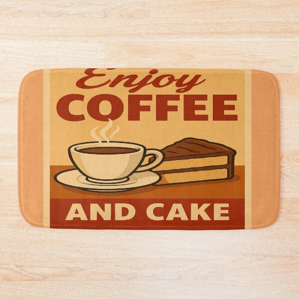Item preview, Enjoy Coffee and Cake – Vintage 1950s Style Poster designed and sold by nigejohn.
