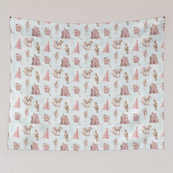 Item preview, Pink and Blue Christmas Pattern designed and sold by LouieVanille.