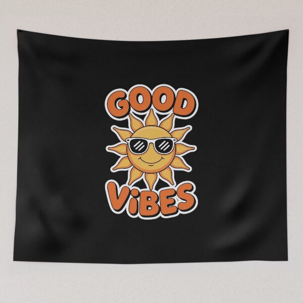 Item preview, Good Vibes Smiling Sun With Sunglasses Retro Sticker designed and sold by Enea Kelo.