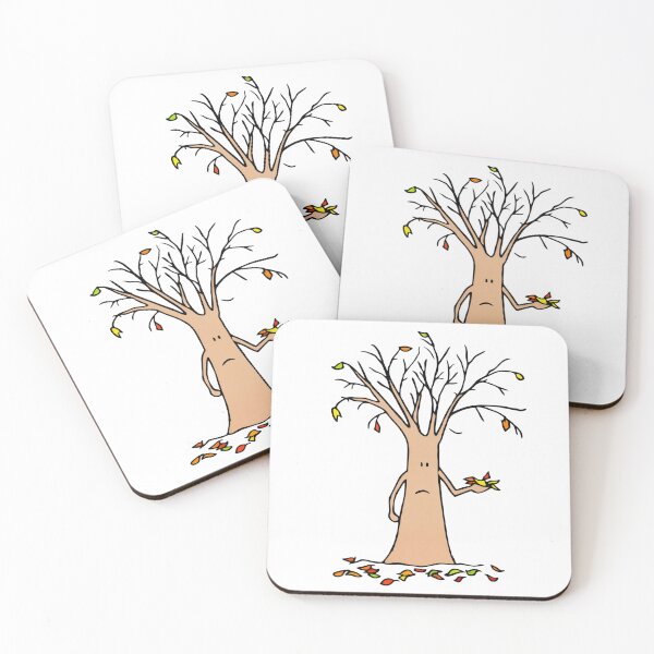 Item preview, Tree Cartoon Illustration Sad Autumn Tree Nature Lovers designed and sold by RickE.