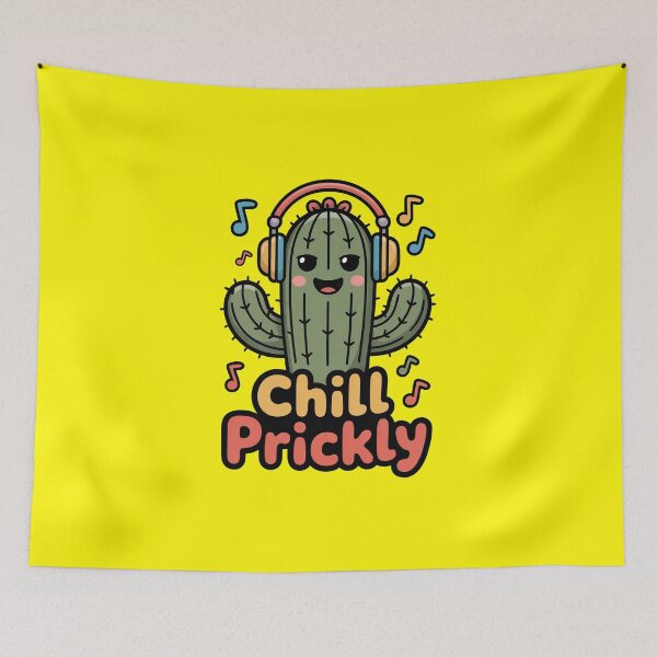 Item preview, Chill Prickly Cute Cactus With Headphones Sticker designed and sold by Enea Kelo.