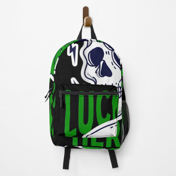 Item preview, Luck Is For Heretics Graffiti Skull Green Clover Christian Streetwear Bible Verse designed and sold by JolinChinn.