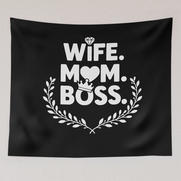Item preview, Wife Mom Boss Funny Mother's Day Wreath designed and sold by clothesy7.