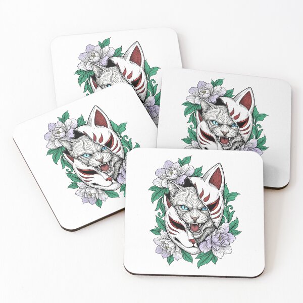 Item preview, The cat in the Kitsune mask designed and sold by krabbaraban.