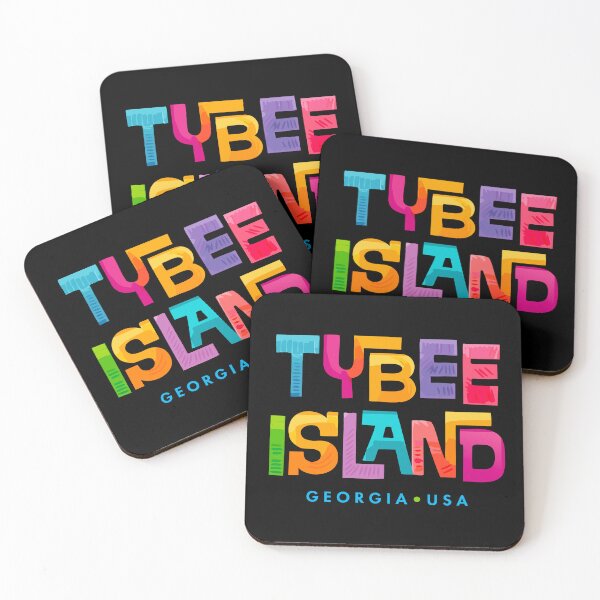Item preview, Tybee Island Georgia Retro Typographic Design designed and sold by Futurebeachbum.