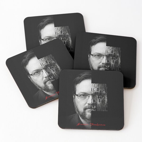 Item preview, Brandon Sanderson Split Face Quote Poster designed and sold by Enea Kelo.