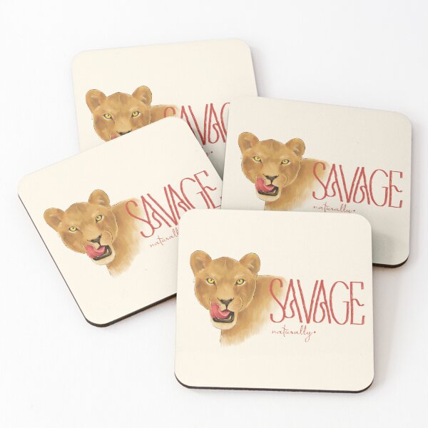 Item preview, Savage Naturally Lioness Wild Cat Illustration designed and sold by art-injoy.