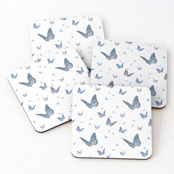 Item preview, Dreamy Blue Butterfly Pattern - Aesthetic Monarch Insects Nature Art designed and sold by LYAN-STORE.