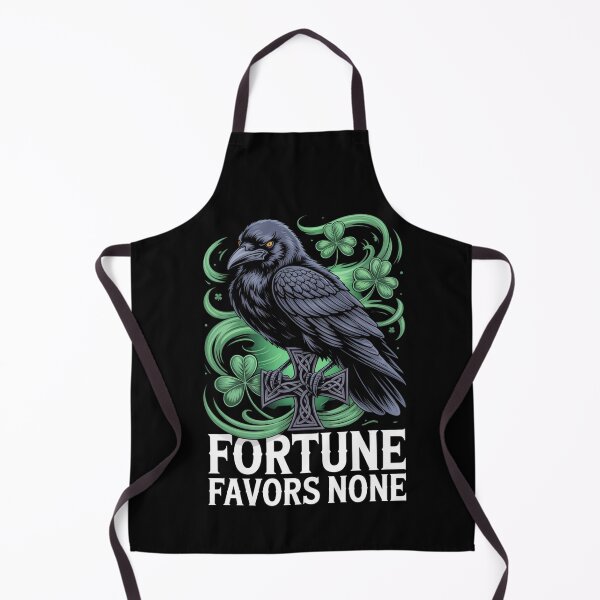 Item preview, Fortune Favors None – Celtic Cross Raven Green Swirl St. Patrick's Day designed and sold by DarylWelsh2024.
