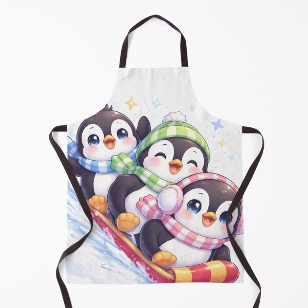 Item preview, Happy Sledding Penguins - Cute Winter Adventure. designed and sold by Lylysun.