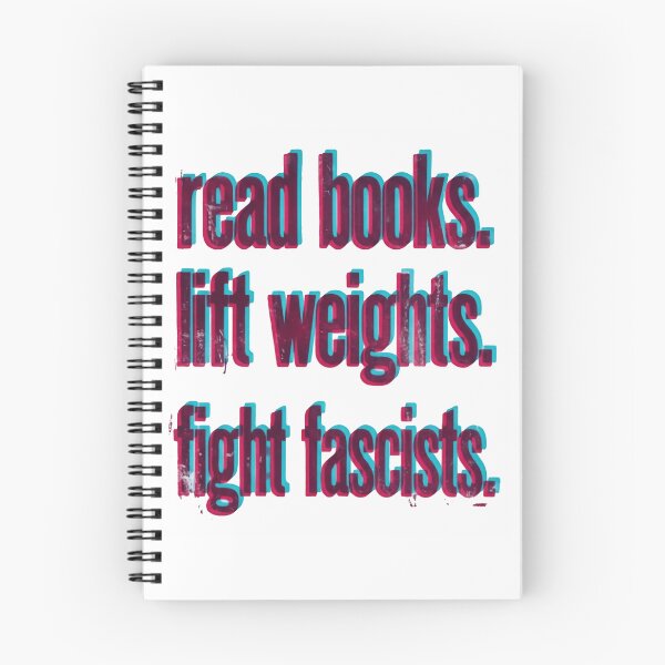 Item preview, Read Books Lift Weights Fight Fascists Activism Anti Fascist Book Lover designed and sold by SkeletonsDanger.