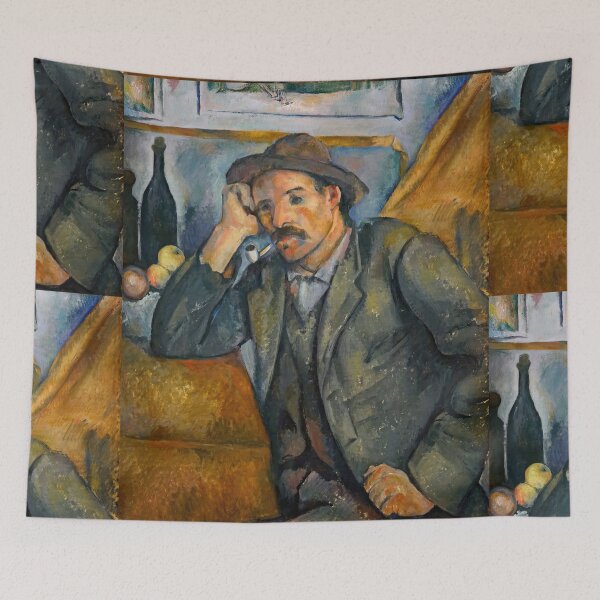Item preview, The Smoker by Paul Cézanne: Post Impressionist Portrait Art Print designed and sold by artofuniverse.