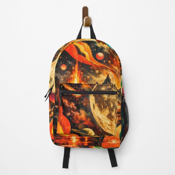 Item preview, Psychedelic Retro Space Moon Rainbow Cosmic Art designed and sold by Cine8.