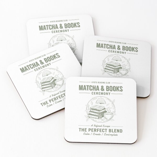 Item preview, Matcha And Books Ceremony The Perfect Blend designed and sold by LuminOrb.