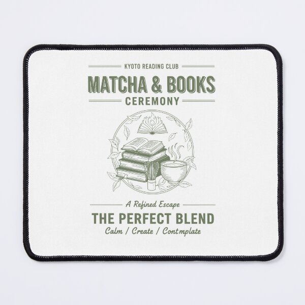 Item preview, Matcha And Books Ceremony The Perfect Blend designed and sold by LuminOrb.