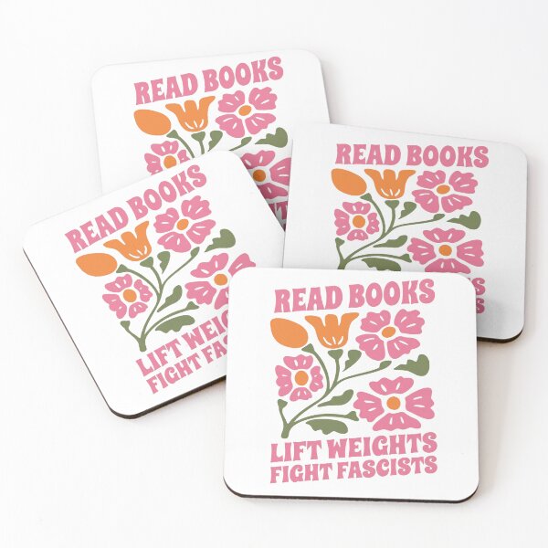Item preview, Read Books Lift Weights Fight Fascists Reading Activist Anti Fascism designed and sold by SkeletonsDanger.