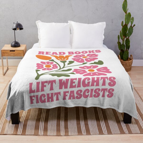 Item preview, Read Books Lift Weights Fight Fascists Reading Activist Anti Fascism designed and sold by SkeletonsDanger.