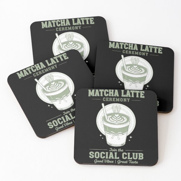 Item preview, Matcha Latte Ceremony Social Club Good Vibes Great designed and sold by LuminOrb.