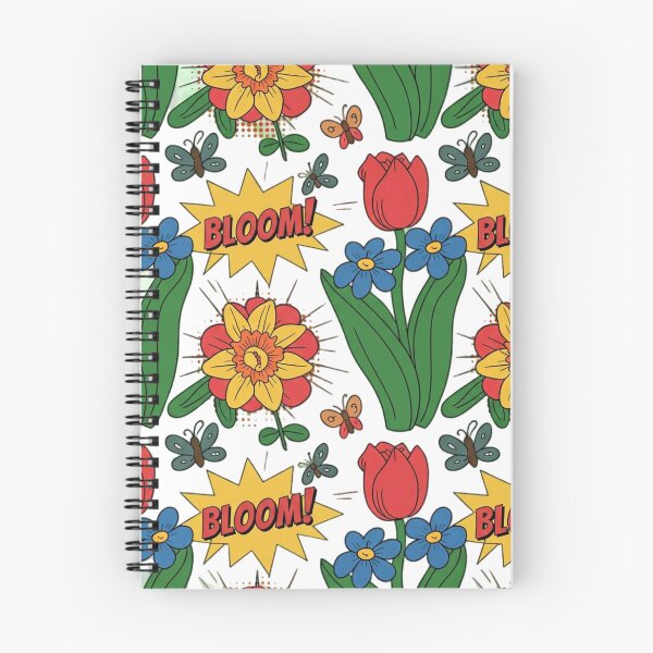 Item preview, Vibrant Comic Book BLOOM! Spring Floral Seamless Pattern designed and sold by Midnight Veil Designs.