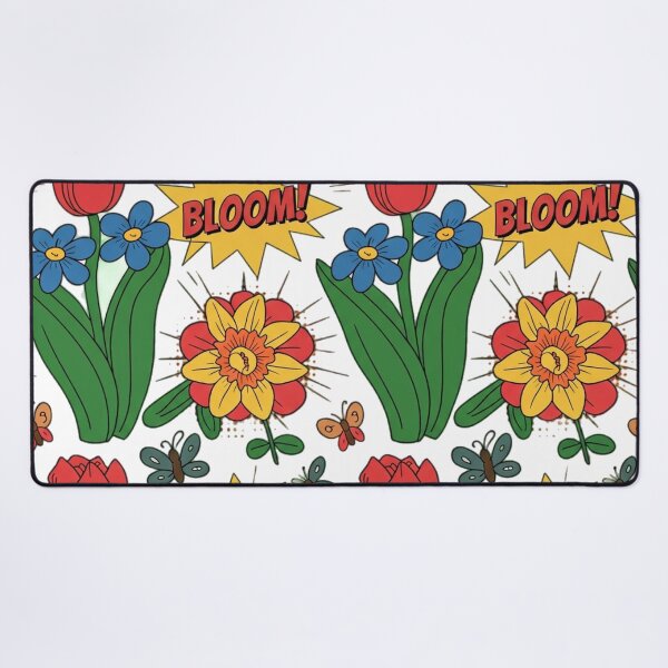 Item preview, Vibrant Comic Book BLOOM! Spring Floral Seamless Pattern designed and sold by Midnight Veil Designs.