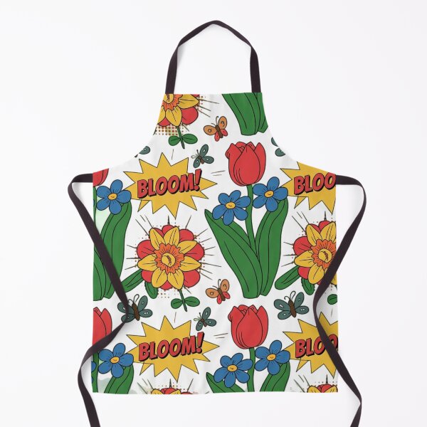 Item preview, Vibrant Comic Book BLOOM! Spring Floral Seamless Pattern designed and sold by Midnight Veil Designs.