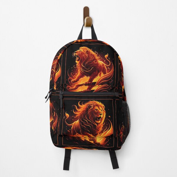 Item preview, stickers fiery lion, on a black background designed and sold by orthodox-icon.