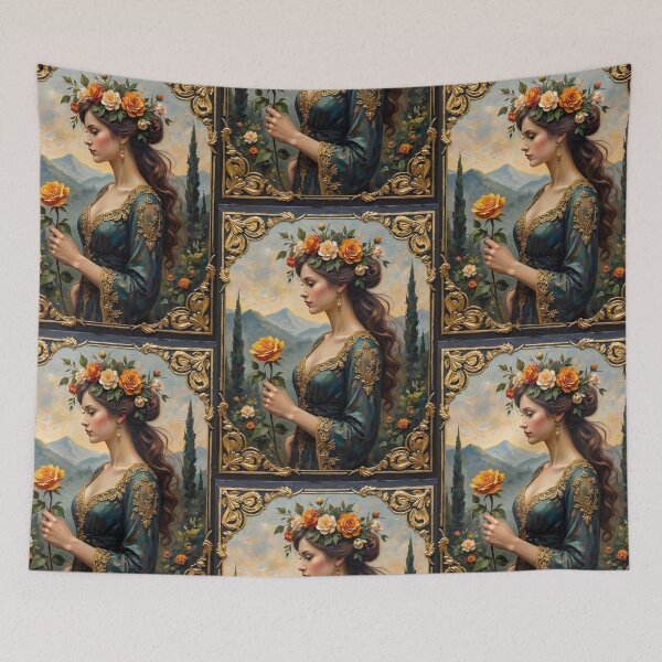 Item preview, A woman with a rose designed and sold by Creative Line Prints.