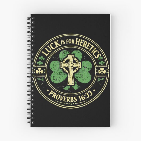 Item preview, Luck Is For Heretics Proverbs 16 33 Celtic Cross Shamrock Vintage Design designed and sold by Chaya Reid.