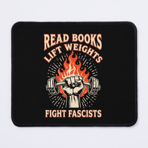 Item preview, Read Books Lift Weights Fight Fascists Book Lover Activist Reading designed and sold by SkeletonsDanger.