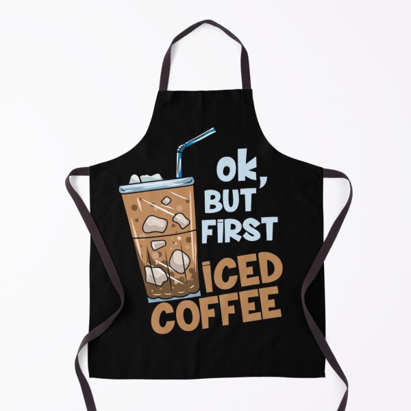 Item preview, Ok But First Iced Coffee Aesthetic Caffeine Addict Summer Drink Illustration designed and sold by Chaya Reid.