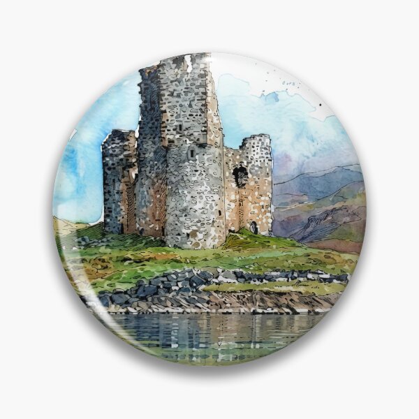 Item preview, Watercolour illustration of Ardvreck Castle, Highlands, Scotland designed and sold by davidelder.