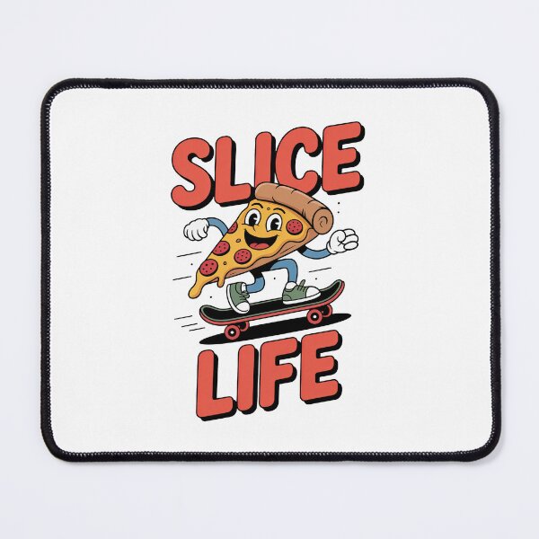 Item preview, Slice Life Funny Pizza Skateboard Cartoon Sticker designed and sold by Enea Kelo.