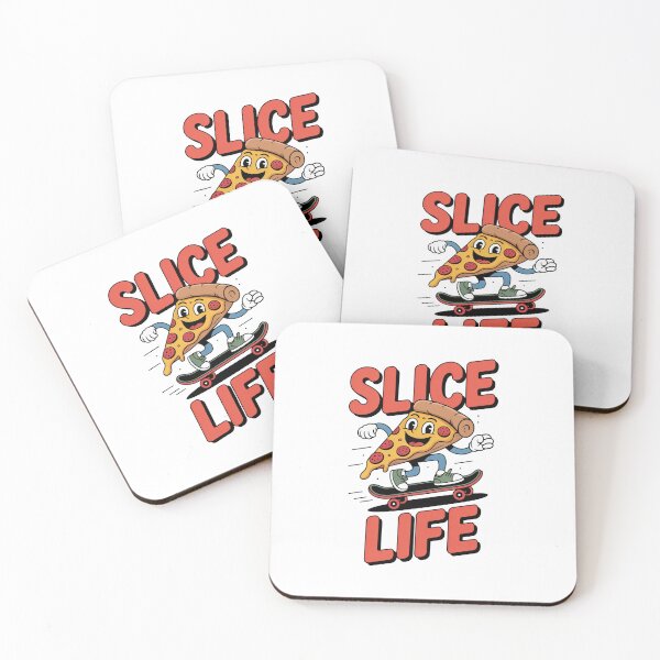 Item preview, Slice Life Funny Pizza Skateboard Cartoon Sticker designed and sold by Enea Kelo.