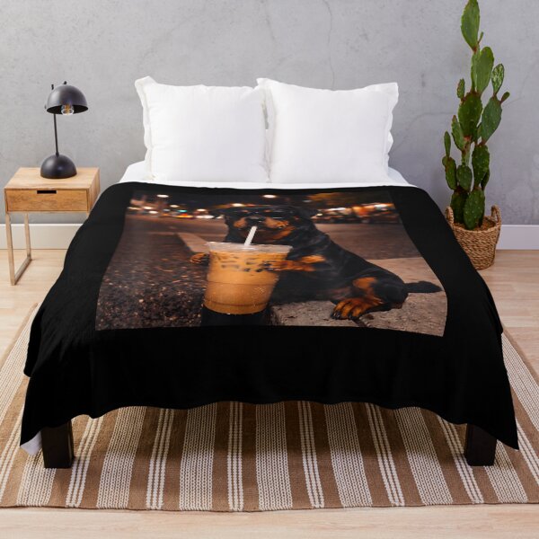 Item preview, Funny Rottweiler Metzgerhund Drinking Iced Coffee Lover Dog designed and sold by Boutkimaewab.