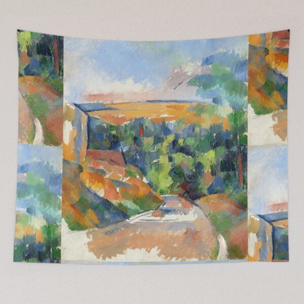 Item preview, The Bend in the Road by Paul Cézanne: Post Impressionist Landscape Poster designed and sold by artofuniverse.