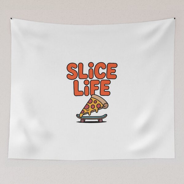Item preview, Slice Life Funny Pizza Skateboard Cartoon Sticker designed and sold by Enea Kelo.