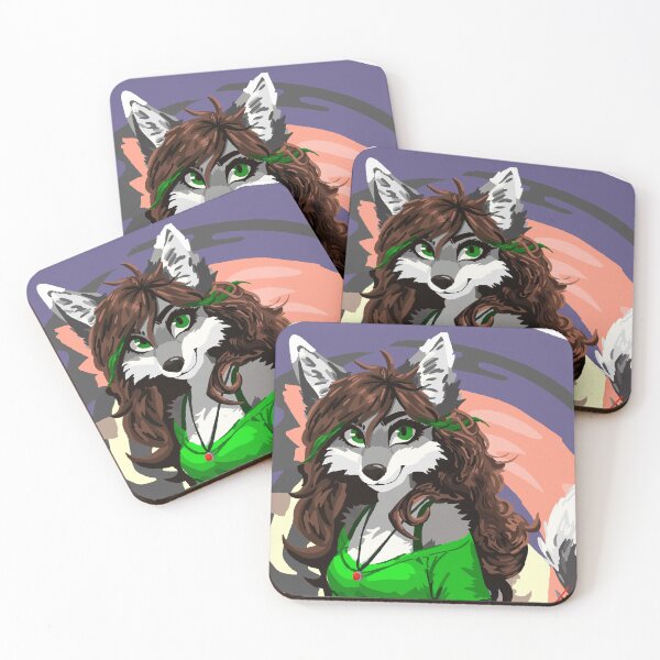 Item preview, Grey Wolf in Green 2026 designed and sold by KlakkDrawsStuff.