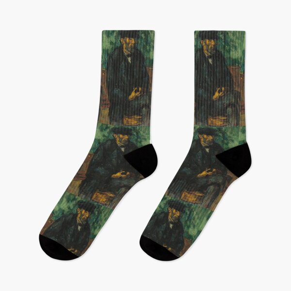 Item preview, The Gardener Vallier by Paul Cézanne: Moody Post Impressionist Portrait Poster designed and sold by artofuniverse.