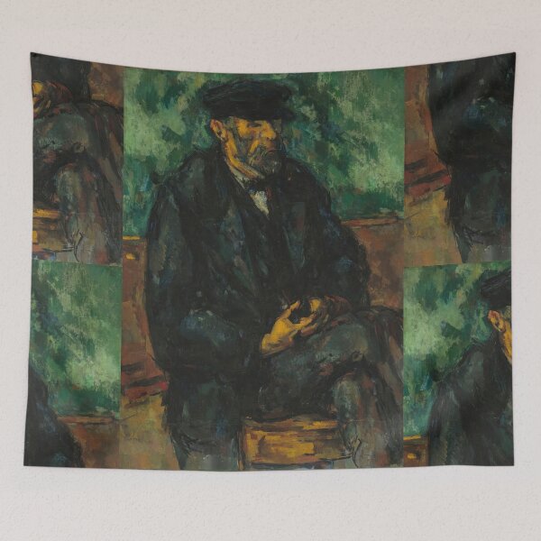 Item preview, The Gardener Vallier by Paul Cézanne: Moody Post Impressionist Portrait Poster designed and sold by artofuniverse.