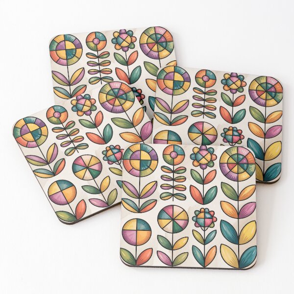 Item preview, Paul Klee Inspired Abstract Botanical Print | Bauhaus Geometric Flower Poster designed and sold by Tamas Das.