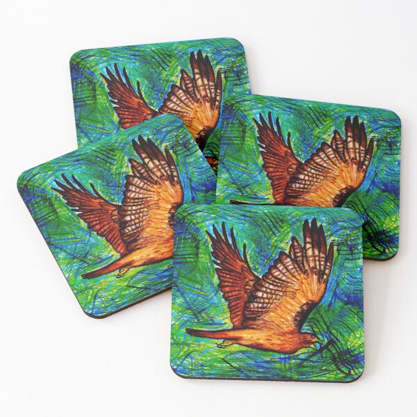 Item preview, Whimsical Nature Illustration: Red Tailed Hawk designed and sold by LucilleErebus.